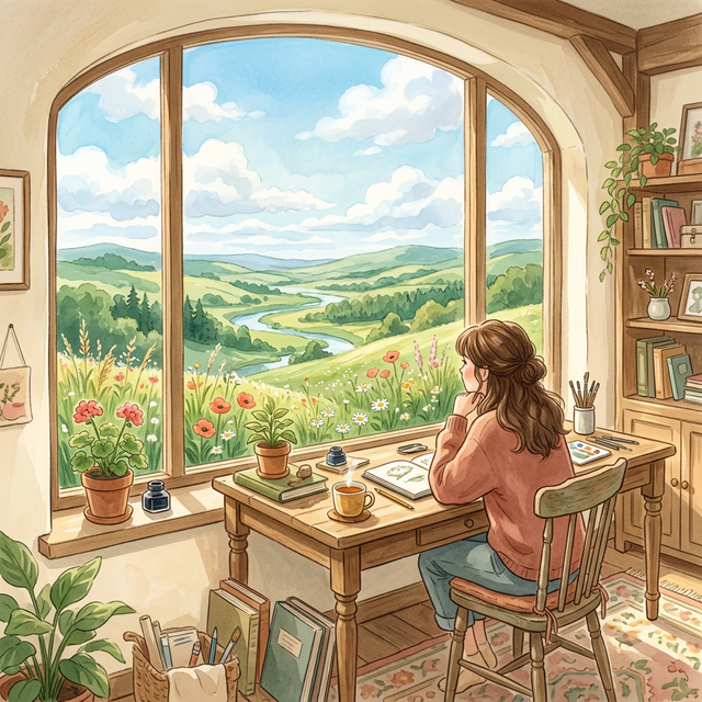 A person at their desk creating documentation effortlessly